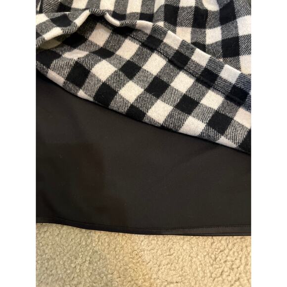 Club Monaco Black & White Checkered Plaid Mini Skirt Cashmere Wool Size XL 14 - Picture 6 of 10